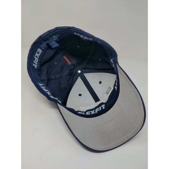 Rail Pros Port Authority FlexFit Hat Size L/XL BLue Embroidered Spell Out - Picture 7 of 9